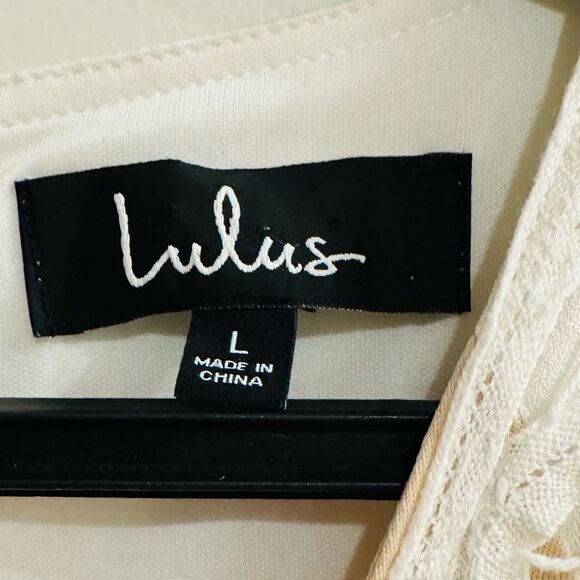 Lulus Florentia White Crochet Lace Skater Dress Size Large - Picture 7 of 7